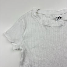 Load image into Gallery viewer, Girls KID, white ribbed stretchy top, EUC, size 8,  