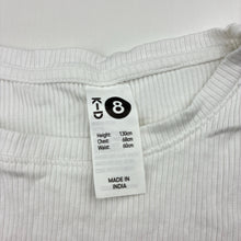 Load image into Gallery viewer, Girls KID, white ribbed stretchy top, EUC, size 8,  