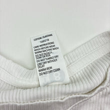 Load image into Gallery viewer, Girls KID, white ribbed stretchy top, EUC, size 8,  