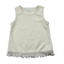 Load image into Gallery viewer, Girls cream, waffle singlet / tank top, EUC, size 6,  