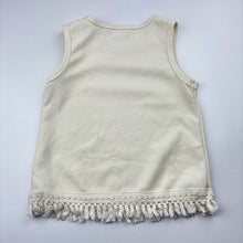 Load image into Gallery viewer, Girls cream, waffle singlet / tank top, EUC, size 6,  