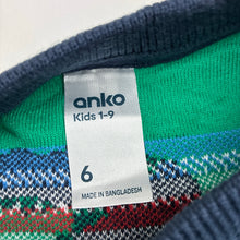Load image into Gallery viewer, Boys Anko, knitted cotton sweater / jumper, dinosaurs, EUC, size 6,  