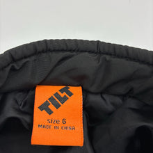 Load image into Gallery viewer, Boys Tilt, black zip up jacket / coat, pilling on cuffs, FUC, size 6,  