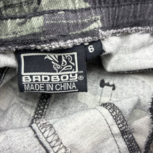 Load image into Gallery viewer, Boys Bad Boy, stretch cotton camo print pants, elasticated, GUC, size 6,  