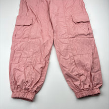 Load image into Gallery viewer, Girls Cotton On, pink lightweight cotton cargo pants, elasticated, Inside leg: 51cm, EUC, size 8,  