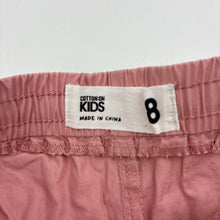 Load image into Gallery viewer, Girls Cotton On, pink lightweight cotton cargo pants, elasticated, Inside leg: 51cm, EUC, size 8,  