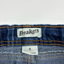 Load image into Gallery viewer, Boys Breakers, stretch denim jeans, adjustable, GUC, size 2,  