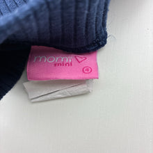 Load image into Gallery viewer, Girls Momi Mini, navy ribbed leggings / pants, mesh panels, elasticated, Inside leg: 39cm, EUC, size 4,  