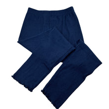 Load image into Gallery viewer, Girls Milkshake, navy ribbed leggings, elasticated, Inside leg: 48cm, EUC, size 8,  