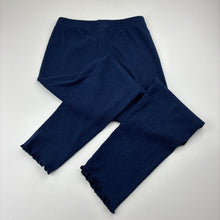 Load image into Gallery viewer, Girls Milkshake, navy ribbed leggings, elasticated, Inside leg: 48cm, EUC, size 8,  