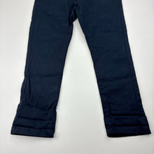 Load image into Gallery viewer, Boys Next, navy stretch cotton chino pants, adjustable, Inside leg: 42cm, EUC, size 4,  