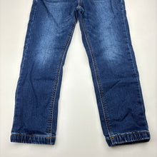 Load image into Gallery viewer, Boys Next, stretch knit denim pants, elasticated, Inside leg: 44cm, EUC, size 5-6,  