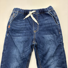 Load image into Gallery viewer, Boys Next, stretch knit denim pants, elasticated, Inside leg: 44cm, EUC, size 5-6,  