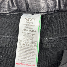 Load image into Gallery viewer, Boys Next, stretch knit denim pants, elasticated, Inside leg: 43.5cm, EUC, size 5-6,  