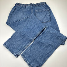 Load image into Gallery viewer, Boys H&amp;M, blue denim jogger jeans, elasticated, Inside leg: 68cm, EUC, size 14,  