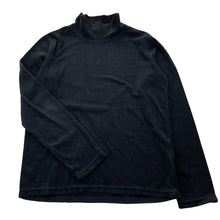Load image into Gallery viewer, Unisex Uniqlo, black velour long sleeve top, EUC, size 14,  