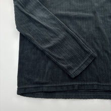 Load image into Gallery viewer, Unisex Uniqlo, black velour long sleeve top, EUC, size 14,  