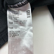 Load image into Gallery viewer, Unisex Uniqlo, black velour long sleeve top, EUC, size 14,  