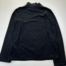 Load image into Gallery viewer, Unisex Uniqlo, black velour long sleeve top, EUC, size 14,  