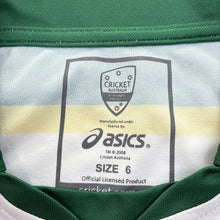 Load image into Gallery viewer, Unisex ASICS, Cricket Australia Cricket Blast top, EUC, size 6,  