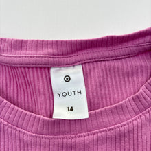Load image into Gallery viewer, Girls Target, pink ribbed stretchy long sleeve top, GUC, size 14,  