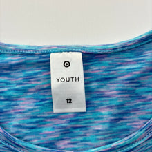Load image into Gallery viewer, Girls Target, twist front stretchy sports / activewear top, EUC, size 12,  