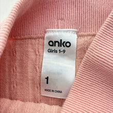 Load image into Gallery viewer, Girls Anko, pink stretchy leggings / bottoms, EUC, size 1,  
