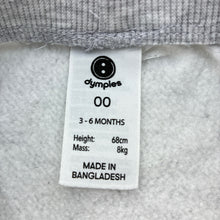 Load image into Gallery viewer, Unisex Dymples, fleece lined track pants, elasticated, EUC, size 00,  