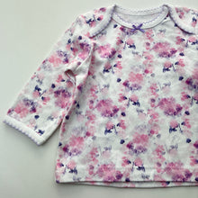 Load image into Gallery viewer, Girls Little Me, floral cotton long sleeve top, EUC, size 000,  
