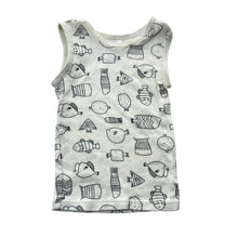 Load image into Gallery viewer, Unisex Target, soft cotton singlet top, fish, EUC, size 0000,  