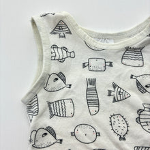 Load image into Gallery viewer, Unisex Target, soft cotton singlet top, fish, EUC, size 0000,  