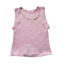 Load image into Gallery viewer, Girls 4 Baby, pink ribbed cotton singlet top, GUC, size 00000,  