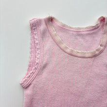 Load image into Gallery viewer, Girls 4 Baby, pink ribbed cotton singlet top, GUC, size 00000,  