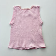 Load image into Gallery viewer, Girls 4 Baby, pink ribbed cotton singlet top, GUC, size 00000,  
