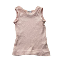 Load image into Gallery viewer, Girls Baby Berry, pink ribbed cotton singlet top, GUC, size 00000,  