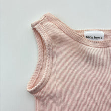 Load image into Gallery viewer, Girls Baby Berry, pink ribbed cotton singlet top, GUC, size 00000,  