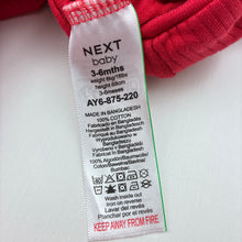 Load image into Gallery viewer, Unisex Next, red ribbed cotton zip romper, Santa, EUC, size 00,  