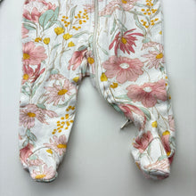 Load image into Gallery viewer, Girls Anko, floral soft cotton zip coverall / romper, GUC, size 0000,  