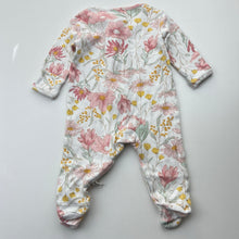 Load image into Gallery viewer, Girls Anko, floral soft cotton zip coverall / romper, GUC, size 0000,  
