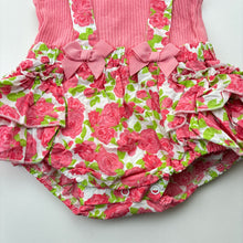 Load image into Gallery viewer, Girls Ollie's Place, pink floral cotton romper, EUC, size 00,  