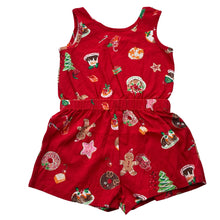 Load image into Gallery viewer, Girls Anko, cotton Christmas playsuit romper, GUC, size 1,  