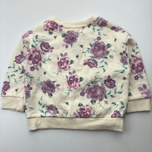 Load image into Gallery viewer, Girls Dymples, floral fleece lined sweater / jumper, EUC, size 1,  