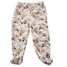 Load image into Gallery viewer, Girls KYLE &amp; DEENA, floral cotton footed leggings / bottoms, EUC, size 00,  