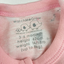 Load image into Gallery viewer, Girls Watch Me Grow, pink cotton coverall / romper, EUC, size 00,  