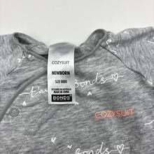 Load image into Gallery viewer, Unisex Bonds, stretchy cozysuit coverall / romper, GUC, size 0000,  