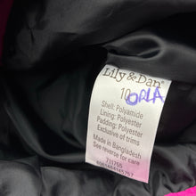 Load image into Gallery viewer, Girls Lily &amp; Dan, hooded puffer jacket / coat, mark upper left sleeve, FUC, size 10,  