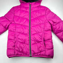 Load image into Gallery viewer, Girls Lily &amp; Dan, hooded puffer jacket / coat, mark upper left sleeve, FUC, size 10,  