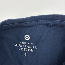 Load image into Gallery viewer, Boys Target, navy Aust cotton tee / top, GUC, size 4,  