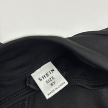 Load image into Gallery viewer, Girls SHEIN, black zip up activewear top, EUC, size 8,  