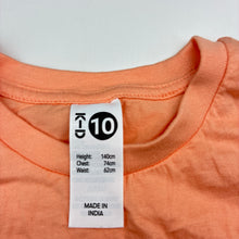 Load image into Gallery viewer, Unisex KID, coral cotton tee / top, EUC, size 10,  